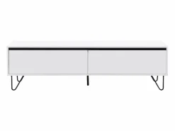 Clearance Mueble TV con 2 cajones de MDF y acero - y negro - ABUJA Mueble Tv