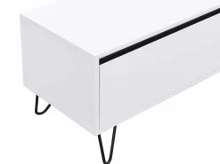 Clearance Mueble TV con 2 cajones de MDF y acero - y negro - ABUJA Mueble Tv