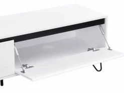 Clearance Mueble TV con 2 cajones de MDF y acero - y negro - ABUJA Mueble Tv