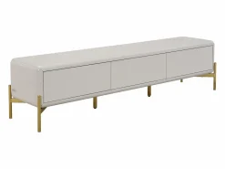 Online Vente-unique Mueble TV con 3 cajones de MDF - y dorado - LYBAKA Beige
