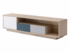 Mueble TV con 1 puerta, 2 cajones y 1 estante - Multicolor - FILUTIA Mueble Tv
