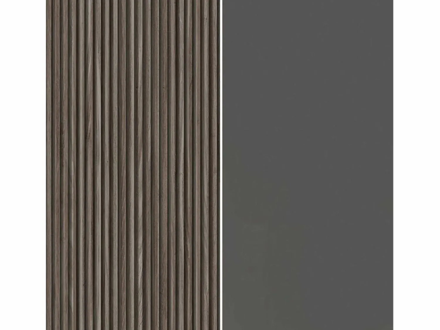 Mueble TV Coste con 4 puertas, 1 cajón y 1 compartimento, antracita/madera oscura, 220,1 x 43 x 46 cm Color natural oscuro