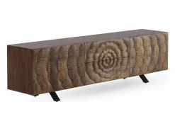 Sale Mueble TV de 2 puertas y 2 cajones de madera maciza de mango Mueble Tv