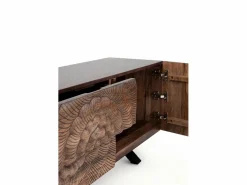 Sale Mueble TV de 2 puertas y 2 cajones de madera maciza de mango Mueble Tv