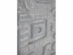 Clearance Mueble TV de 2 puertas y 2 cajones gris de madera de mango Marru00f3n