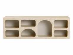 New Mueble TV de diseño con 7 huecos - Efecto mármol - LUELA Mueble Tv