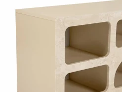 New Mueble TV de diseño con 7 huecos - Efecto mármol - LUELA Mueble Tv