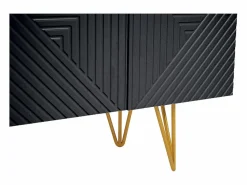Clearance Mueble TV de diseño en y metal dorado 140 cm OZEN Mueble Tv