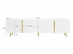 ModernLuxe Mueble TV L 170 cm - con 4 puertas - MDF -