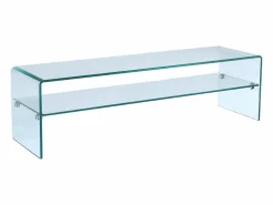 Hot Mueble TV STILEOS - 1 hueco - Cristal templado curvo 12 mm Mueble Tv