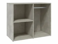 vidaxl Mueble vestidor madera contrachapada hormigón 80x40x65 cm