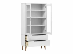 Clicnbuy Mueble vitrina MOLDE madera maciza de pino 90x35x175 cm