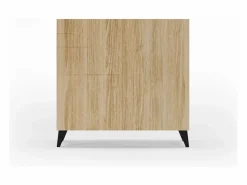 Discount Herdasa Mueble zapatero almacenaje - A87cm x L90cm x F27cm roble dorado patas – Bergen Negro