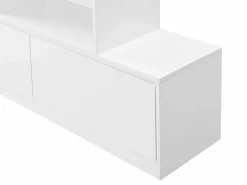 Vente-unique Mueble zapatero de 2 puertas y 6 compartimentos con luces LED en MDF - - LOVILA