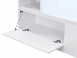 Vente-unique Mueble zapatero de 2 puertas y 6 compartimentos con luces LED en MDF - - LOVILA