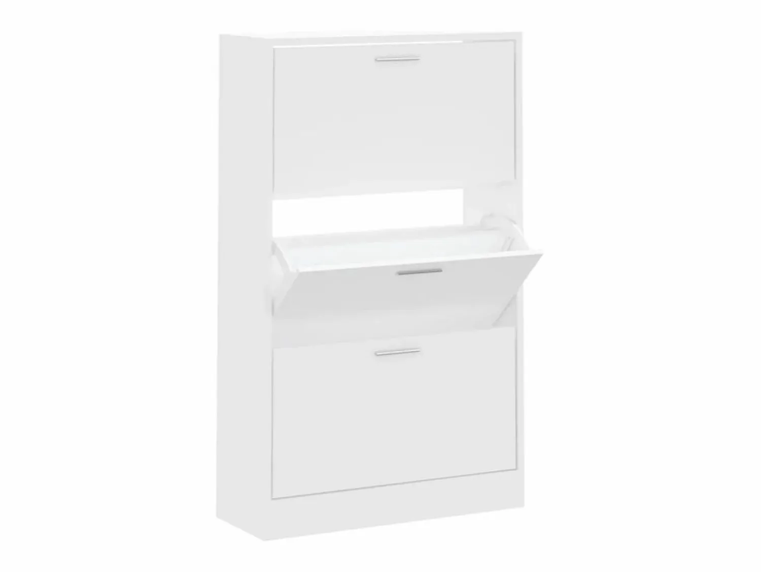 Best Mueble zapatero madera contrachapada 63x24x103 cm ES448610 Blanco