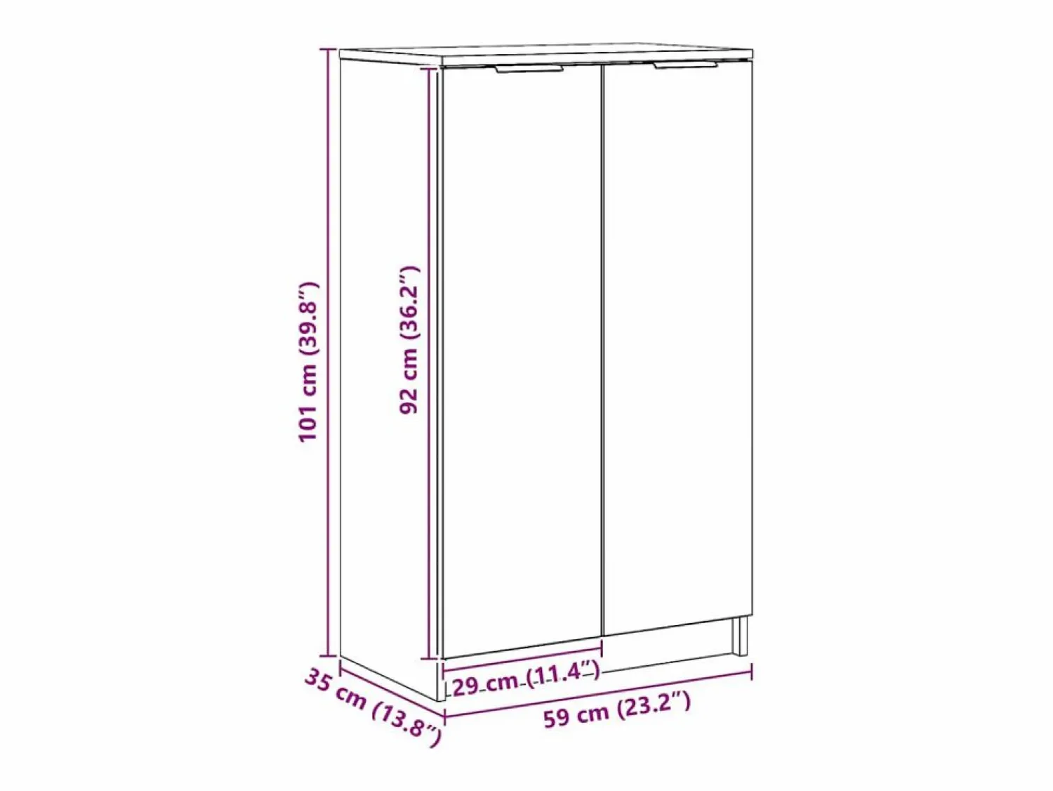 Best vidaxl Mueble zapatero madera ingeniería roble artisian 59x35x100,5 cm Color natural claro
