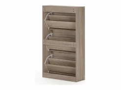 VS Venta-stock Mueble Zapatero Ángel 3 Puertas Color Roble, para 18 Pares