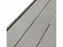 Muebles de jardín modulares de ratán PE - aptos para 4 o 5 personas - mesa de centro de tablones de plástico - Taupe Salones De Jardín