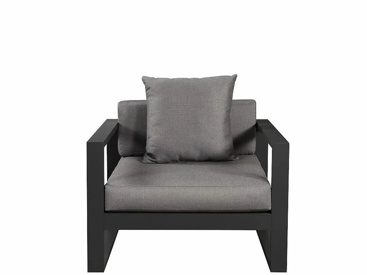Online MYLIA Muebles de salón para jardín : un sofá de 3 plazas, 2 sillones, una mesa de centro - antracita - MOLOKAI Gris antracita