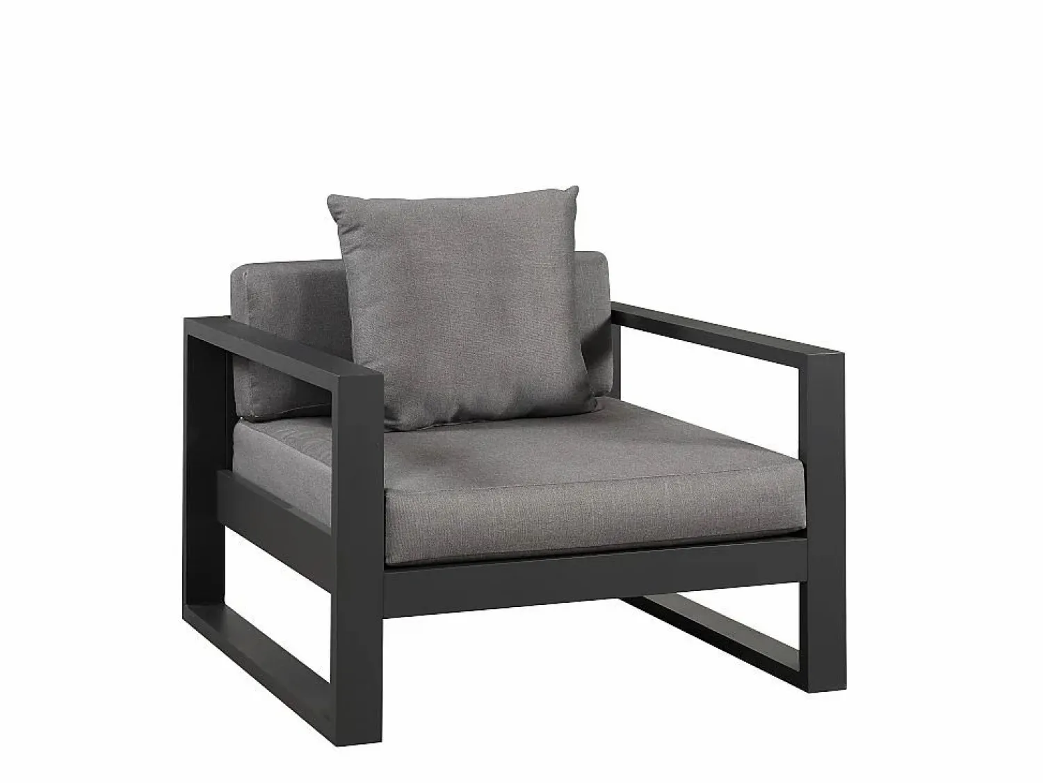 Online MYLIA Muebles de salón para jardín : un sofá de 3 plazas, 2 sillones, una mesa de centro - antracita - MOLOKAI Gris antracita