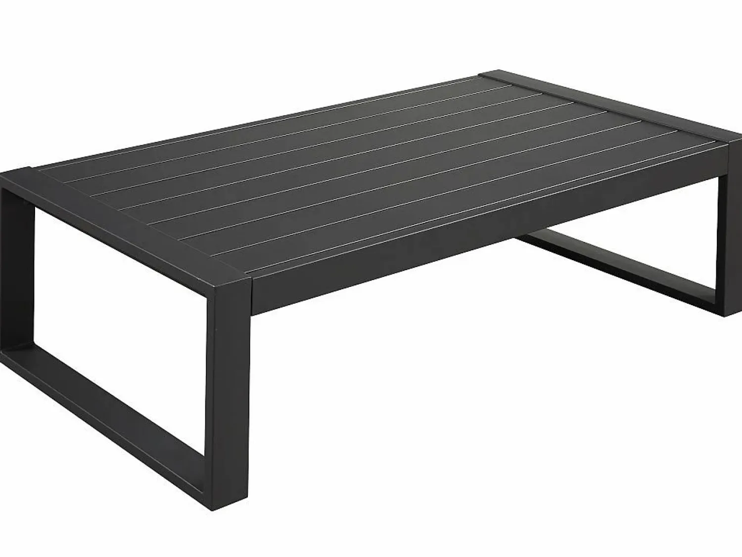Online MYLIA Muebles de salón para jardín : un sofá de 3 plazas, 2 sillones, una mesa de centro - antracita - MOLOKAI Gris antracita