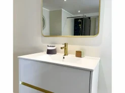 Best Musea Espejo 80x60 oro cepillado Accesorios De Cuarto De Baño|Espejo De Cuarto De Baño