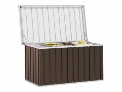 Outlet Garden Furniture Nancy Caja de almacenaje para jardín marrón 129x67x65 cm Marru00f3n
