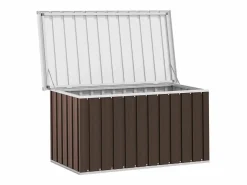 Outlet Garden Furniture Nancy Caja de almacenaje para jardín marrón 129x67x65 cm Marru00f3n