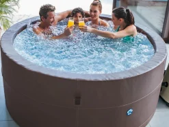 Online NETSPA - SP-VIP160B/MOB2 - Vita Premium + Mueble (5 piezas) - SPA Semirrígido - Redondo Negro