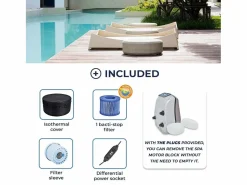 Hot - SP-VIP140MOB2 - Vita 4 plazas + Mueble - SPA Semi Rígido - Redondo Spa Semirrígido
