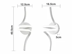 Clearance NETTLIFE - Aplique LED de pared para interiores, color moderno, 7 W, para escaleras, cálido, 3000 K Blanco