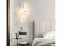 Clearance NETTLIFE - Aplique LED de pared para interiores, color moderno, 7 W, para escaleras, cálido, 3000 K Blanco