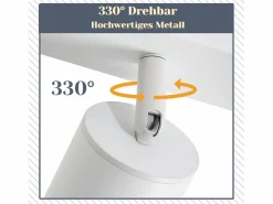 Discount 5 focos de techo LED s GU10 llama 330° giratorio lámpara de pared industrial moderna para sala de estar dormitorio sin bombilla Plafón