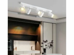 Discount 5 focos de techo LED s GU10 llama 330° giratorio lámpara de pared industrial moderna para sala de estar dormitorio sin bombilla Plafón