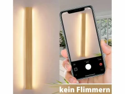 NETTLIFE - Lámpara de pared LED de madera para interiores (100 cm, 36 W, luz indirecta, arriba y abajo, blanco cálido de 3000 K)