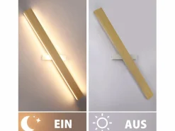 NETTLIFE - Lámpara de pared LED de madera para interiores (100 cm, 36 W, luz indirecta, arriba y abajo, blanco cálido de 3000 K)