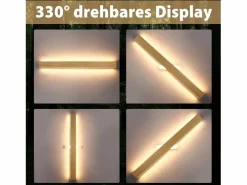 NETTLIFE - Lámpara de pared LED de madera para interiores (100 cm, 36 W, luz indirecta, arriba y abajo, blanco cálido de 3000 K)