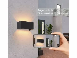 NETTLIFE 4 Lámparas LED para Muro Exteriores Negras, Iluminación Ascendente/Descendente, IP65, Luz Blanca Caliente G9