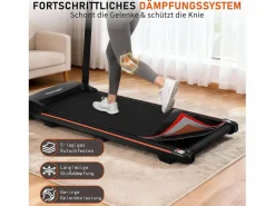 New Cinta de correr plegable de 14 km/h - Plataforma de escritorio - Pantalla LED y sensores de frecuencia cardíaca - Carga máxima 150 kg Cinta De Correr