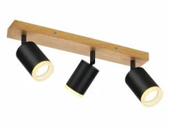 Online NETTLIFE Foco de techo Focos de techo s GU10 Foco de pared de madera giratorio 350° Negro