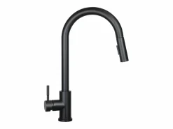 Online NETTLIFE Grifo de cocina con ducha de mano extensible, alta presión, acero inoxidable de doble chorro y giratorio 360 °, Negro