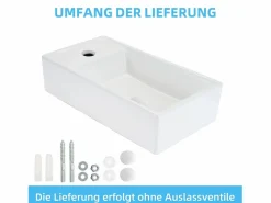 Discount Lavabo de baño Lavabo de encimera Cerámica - Lavabo cuadrado Lavabo