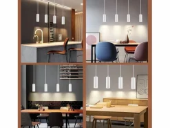 Discount Lámpara Colgante Madera Metal Diam.60cm GU10 4 Bombillas Lámpara Colgante Lámpara de Vintage para Cafetería Salón Dormitorio Lámpara Suspendida