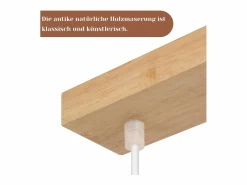 Discount Lámpara Colgante Madera Metal Diam.60cm GU10 4 Bombillas Lámpara Colgante Lámpara de Vintage para Cafetería Salón Dormitorio Lámpara Suspendida