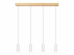 Discount Lámpara Colgante Madera Metal Diam.60cm GU10 4 Bombillas Lámpara Colgante Lámpara de Vintage para Cafetería Salón Dormitorio Lámpara Suspendida