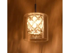 Hot Lámpara colgante moderna de cristal G9 para comedor, altura ajustable Lámpara Suspendida