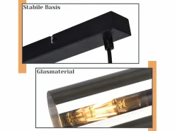 Clearance Lámpara colgante para mesa de comedor, E27, 4 llamas, LED ajustable, pantalla de cristal moderna Lámpara Suspendida