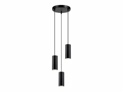 Discount Lámpara colgante de metal Diam.20 cm GU10 3 llamas mesa de salón lámpara industrial moderna para interior cocina Lámpara Suspendida