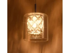 Discount Lámpara colgante moderna de cristal G9 para comedor, altura ajustable Lámpara Suspendida